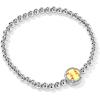 Kendra Scott Softball Stretch Bracelet, Fashion Jewelry for Women(RHODIUM-CHARTREUSE MAGNESITE)