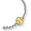 Kendra Scott Softball Stretch Bracelet, Fashion Jewelry for Women(RHODIUM-CHARTREUSE MAGNESITE)