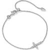 Kendra Scott Cross Crystal Delicate Chain Bracelet in White Cubic Zirconia, Fashion Jewelry for Women(RHODIUM-WHITE CUBIC ZIRCONIA)