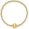 Kendra Scott Softball Stretch Bracelet, Fashion Jewelry for Women(GOLD-CHARTREUSE MAGNESITE)