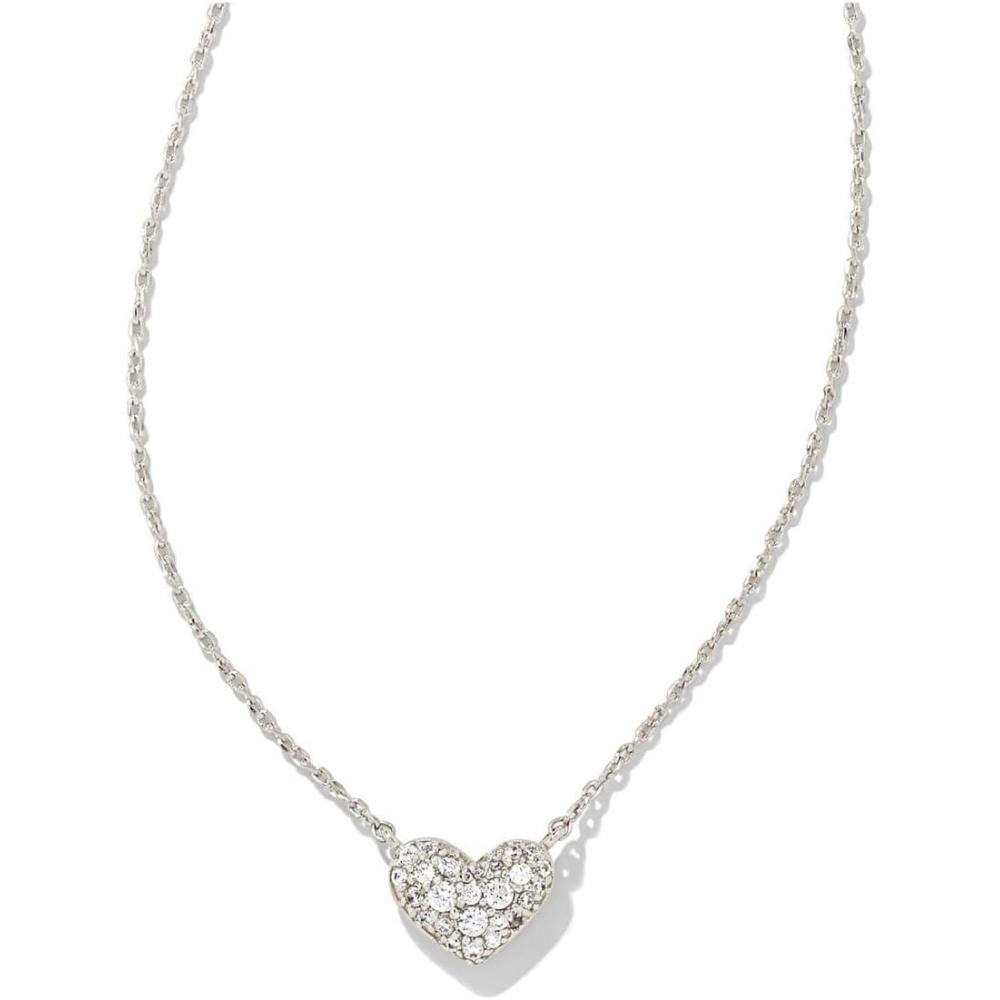 image:imageKendra Scott Ari amp Haven Heart Necklace Gift Set Fashion Jewelry for WomenRHODIUM  WHITE CUBIC ZIRCONIA