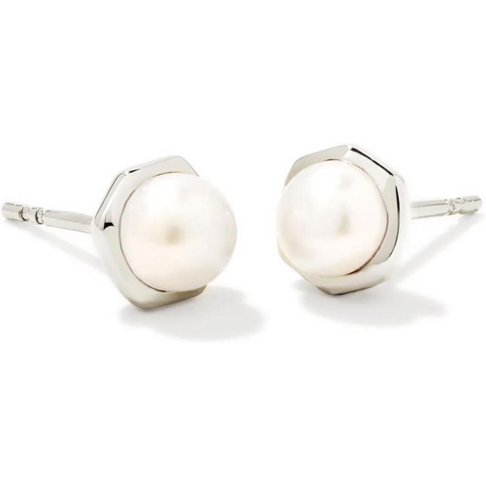 image:imageKendra Scott Davie Pearl Stud Earring Sterling Silver White Pearl