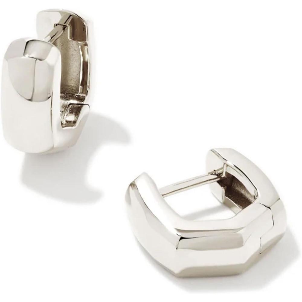 image:imageKendra Scott Davie Wide Huggie Earring Sterling Silver