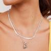 Kendra Scott Bristol Link Necklace, Sterling Silver, White Sapphire