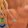 Kendra Scott Bristol Link Necklace, Sterling Silver, White Sapphire