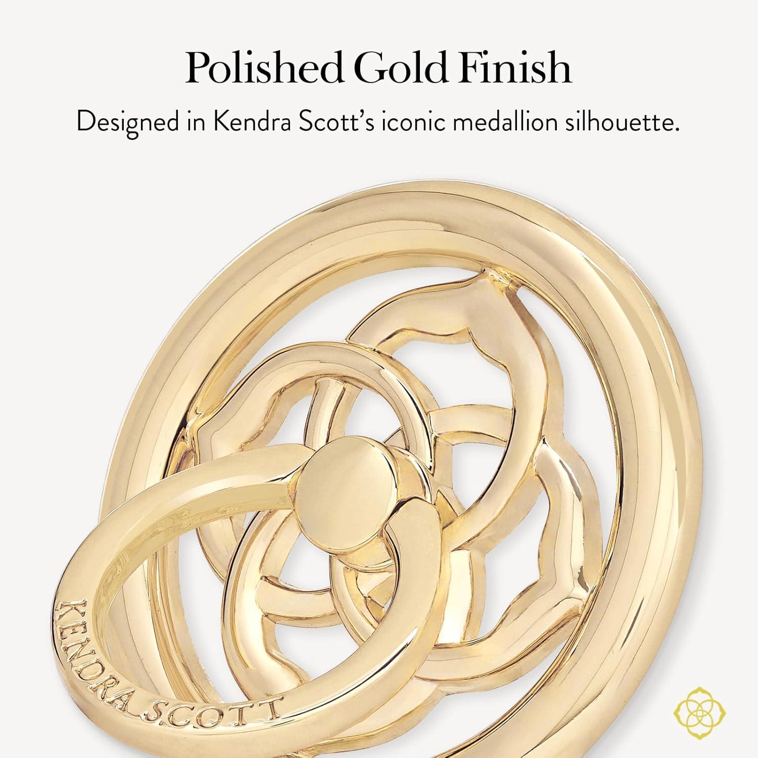 image:imageKendra Scott Magnetic Phone Ring Grip with Stand Removable and Collapsible Gold MedallionGold Medallion