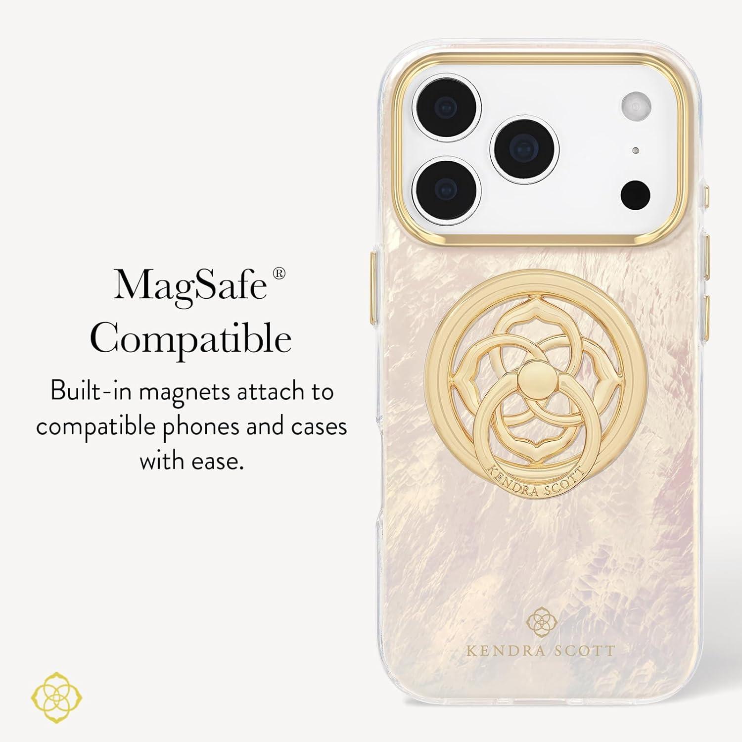 image:imageKendra Scott Magnetic Phone Ring Grip with Stand Removable and Collapsible Gold MedallionGold Medallion