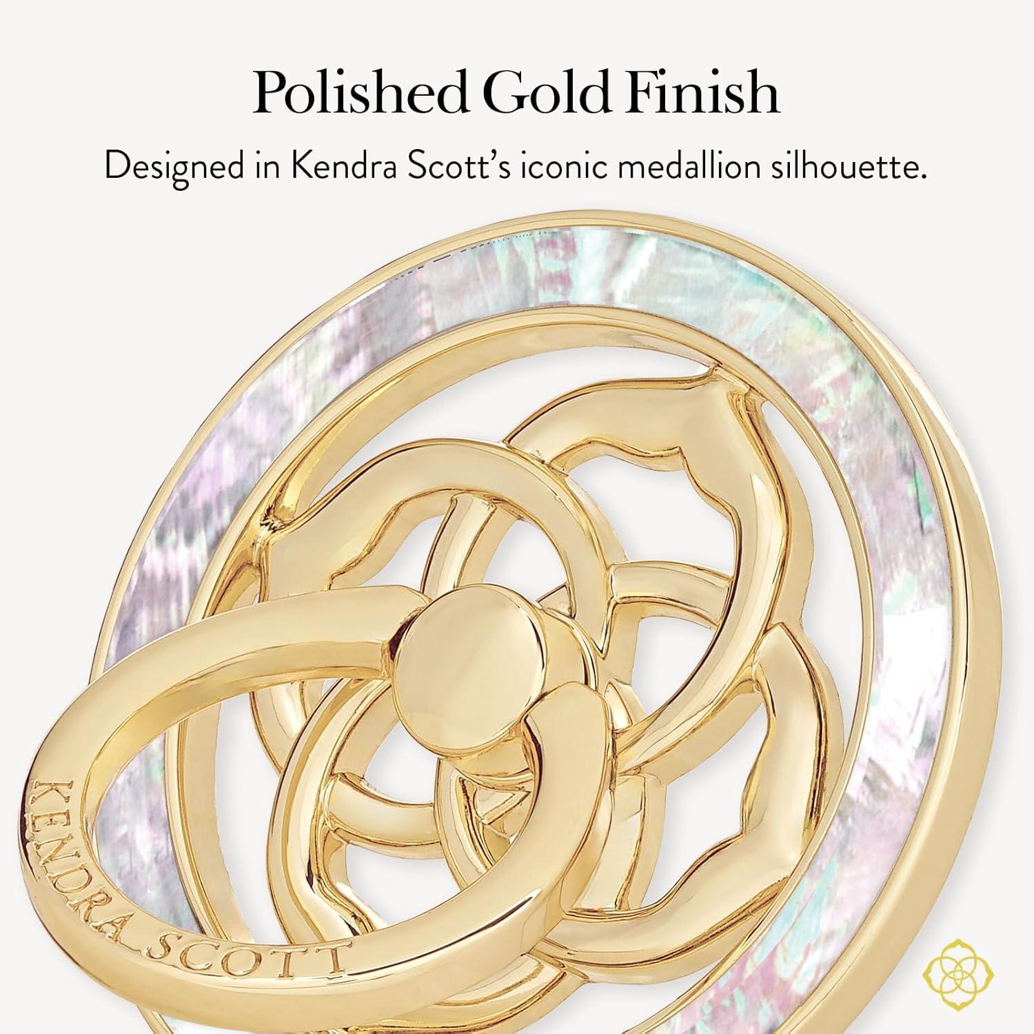 image:imageKendra Scott Magnetic Phone Ring Grip with Stand Removable and Collapsible Gold MedallionMother of Pearl Medallion