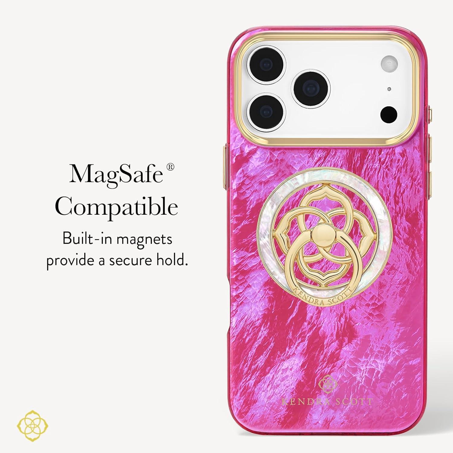 image:imageKendra Scott Magnetic Phone Ring Grip with Stand Removable and Collapsible Gold MedallionMother of Pearl Medallion