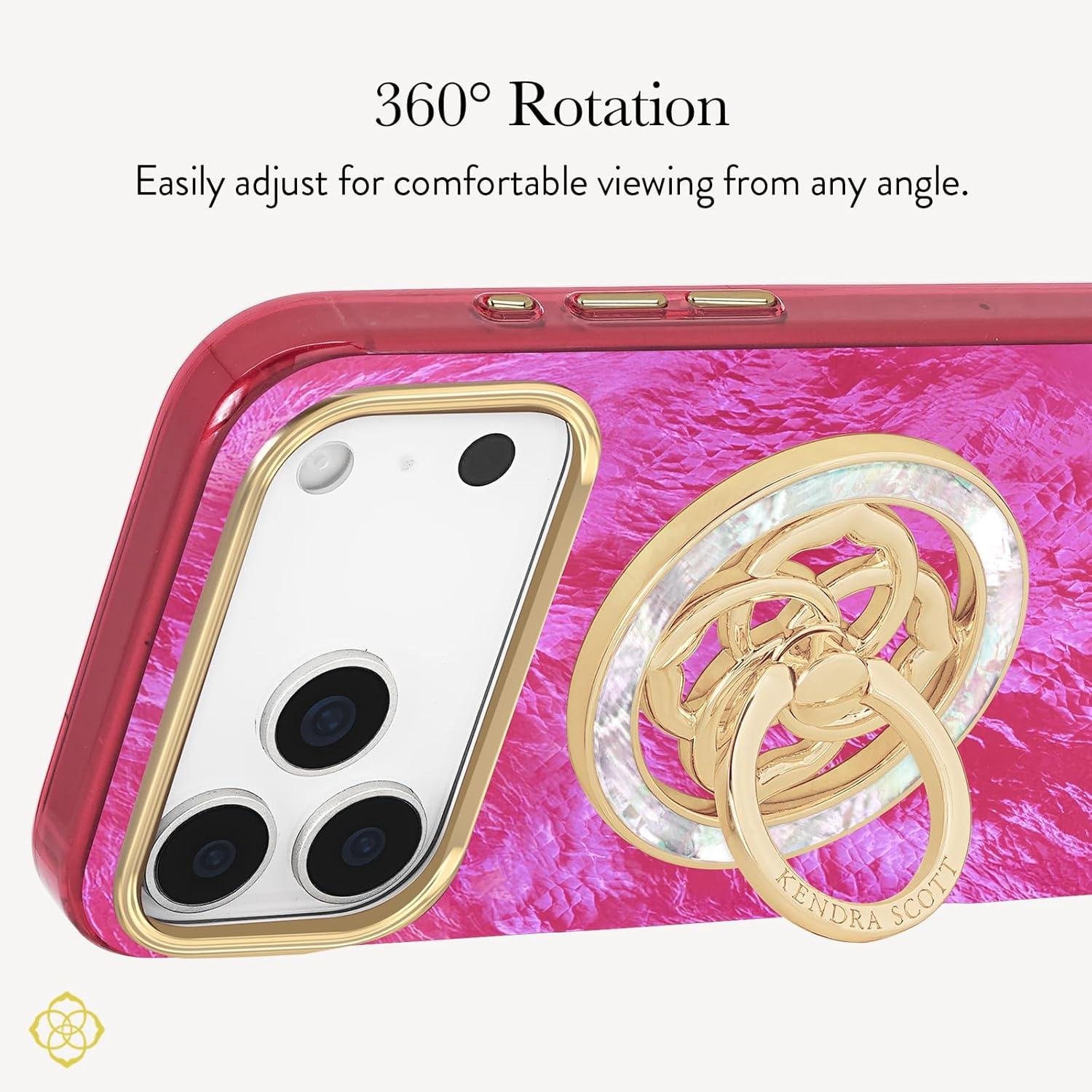 image:imageKendra Scott Magnetic Phone Ring Grip with Stand Removable and Collapsible Gold MedallionMother of Pearl Medallion