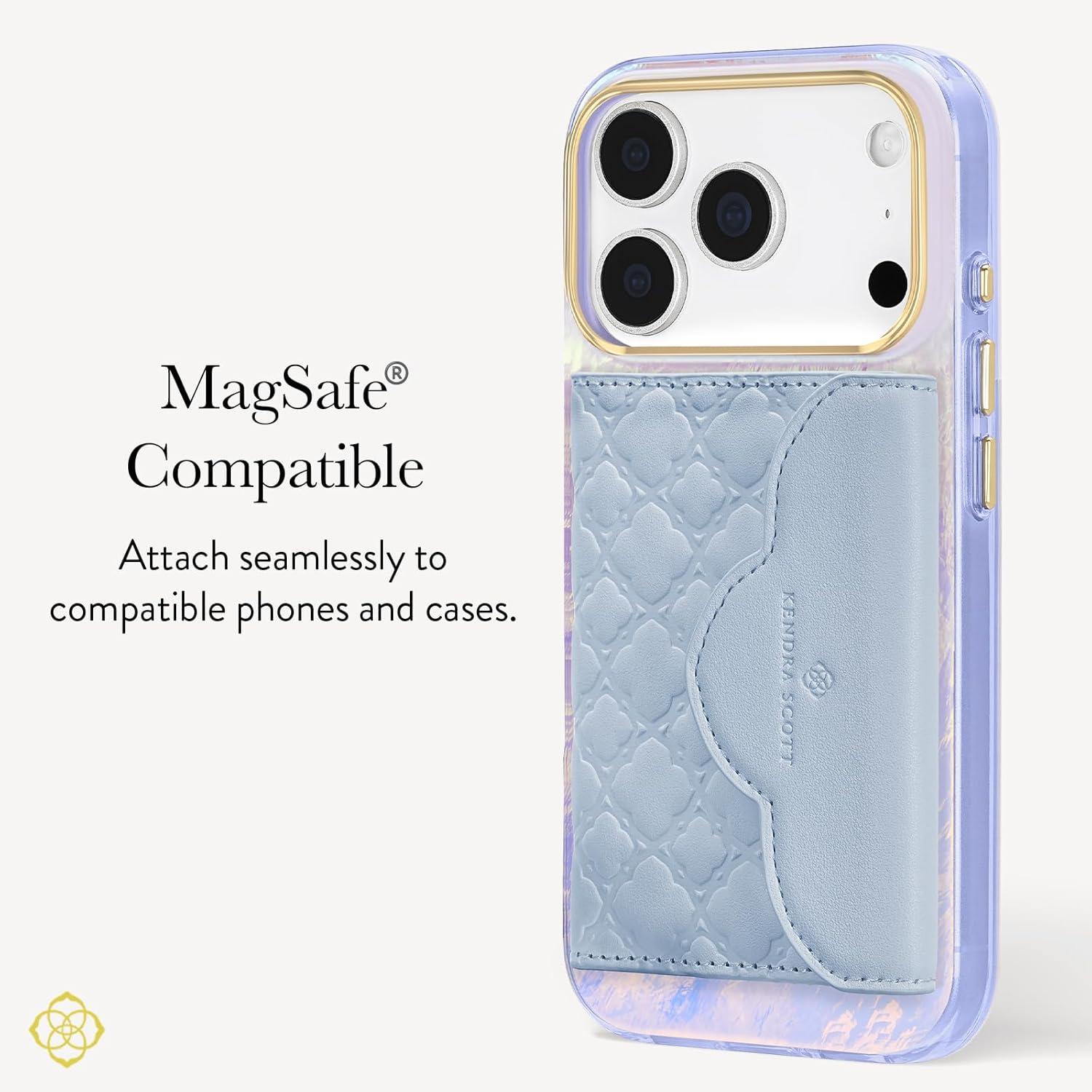 image:imageKendra Scott Trifold MagSafe WalletCard Holder Compatible with MagSafe Phones and CasesBlue Filigree