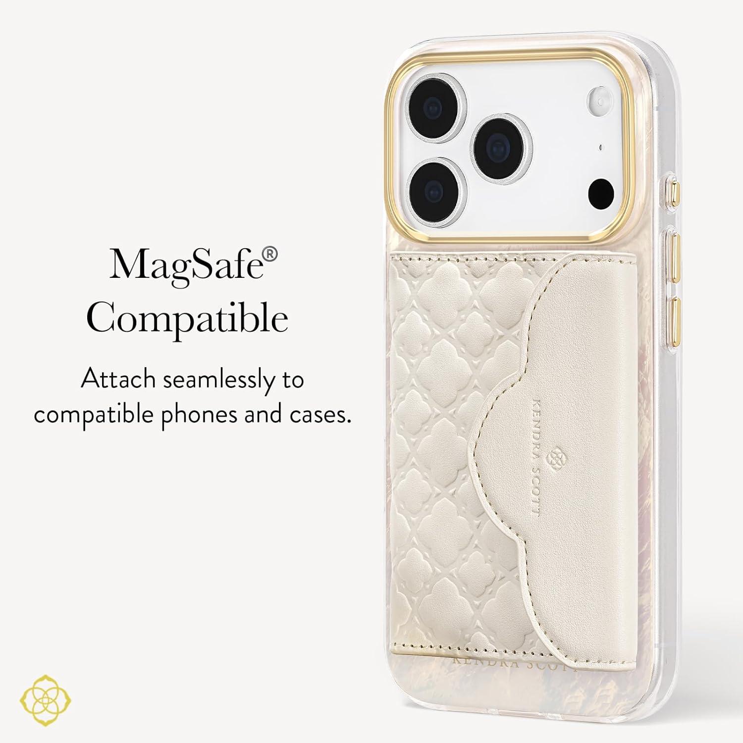 image:imageKendra Scott Trifold MagSafe WalletCard Holder Compatible with MagSafe Phones and CasesIvory Filigree