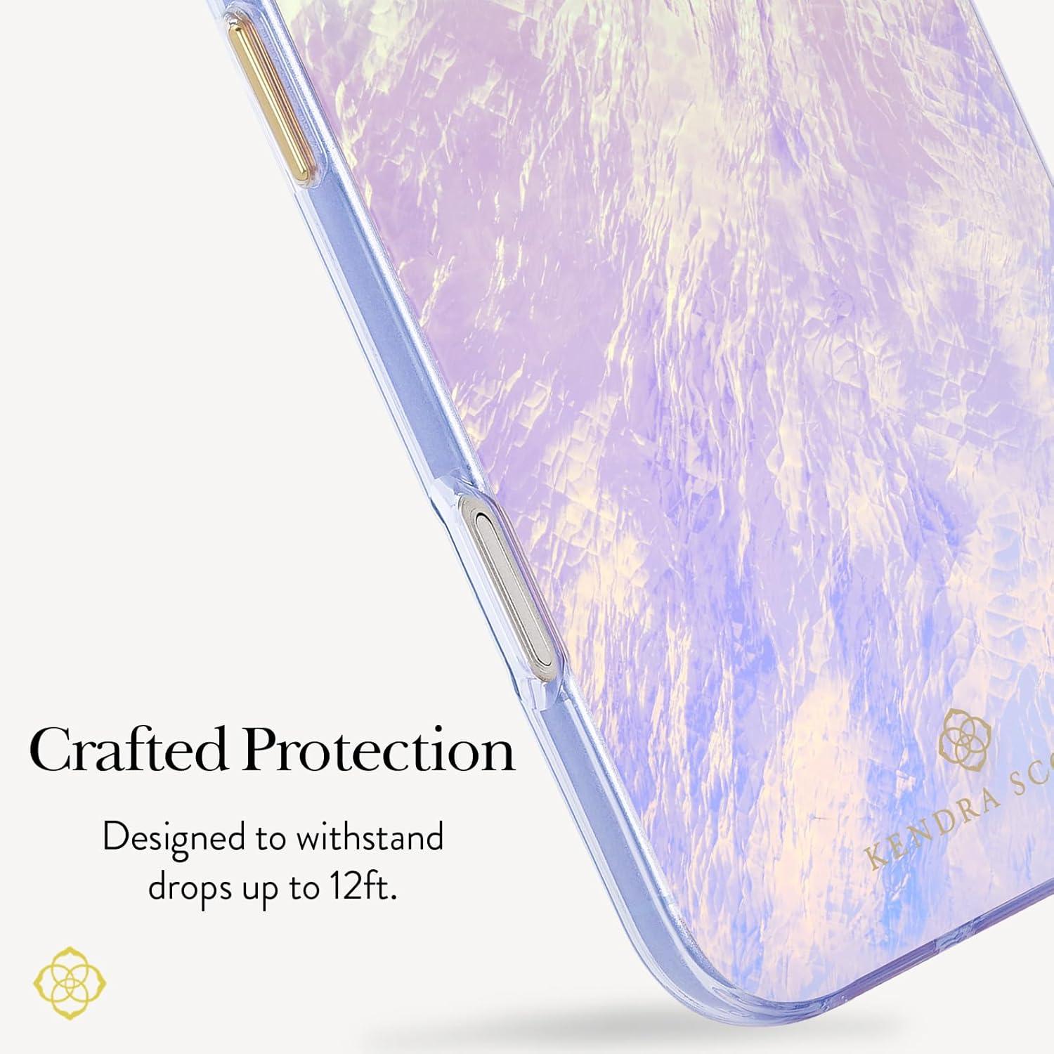 image:imageKendra Scott iPhone 17e16e151413 Case Compatible with MagSafe Designer Phone Case Faux Blue PearlFaux Blue Pearl