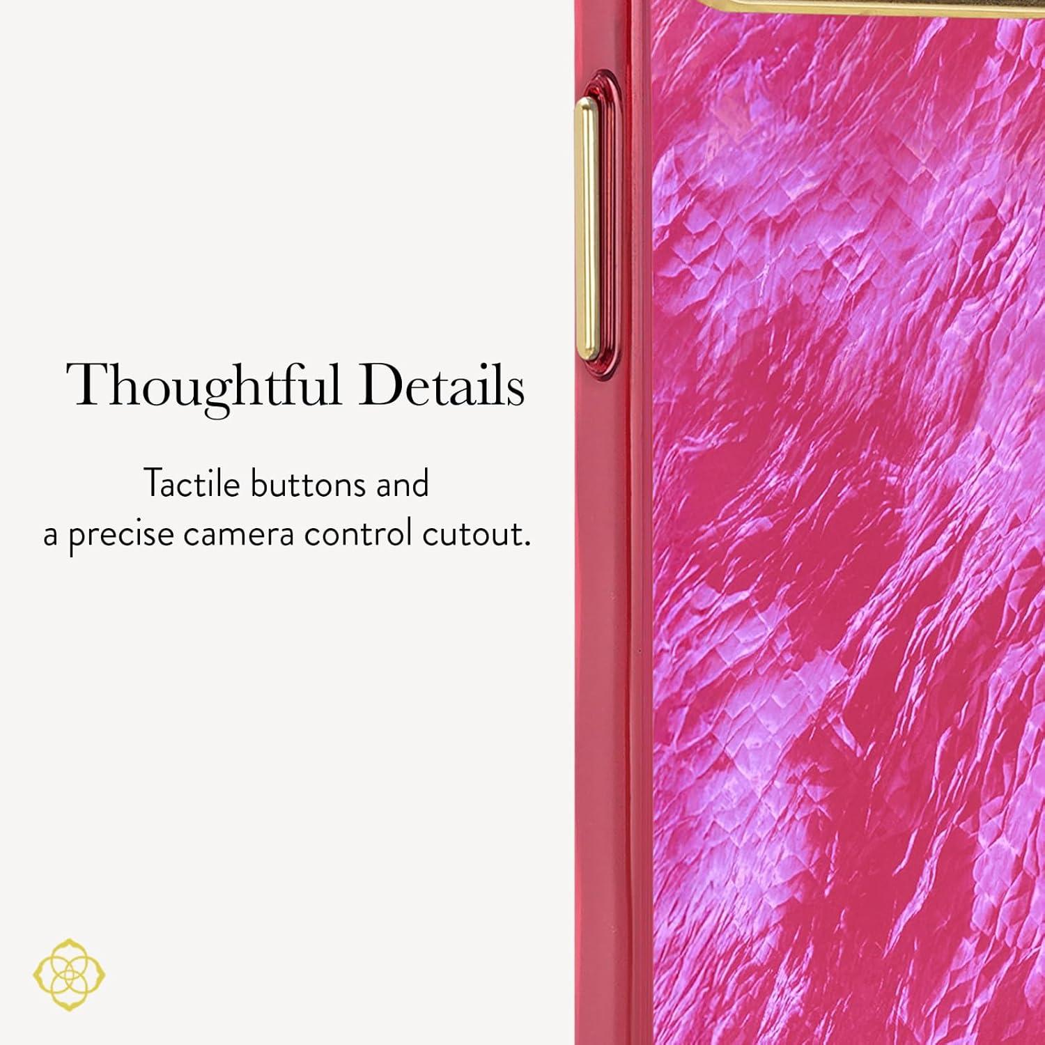 image:imageKendra Scott iPhone 17e16e151413 Case Compatible with MagSafe Designer Phone Case Faux Blue PearlFaux Raspberry Pearl