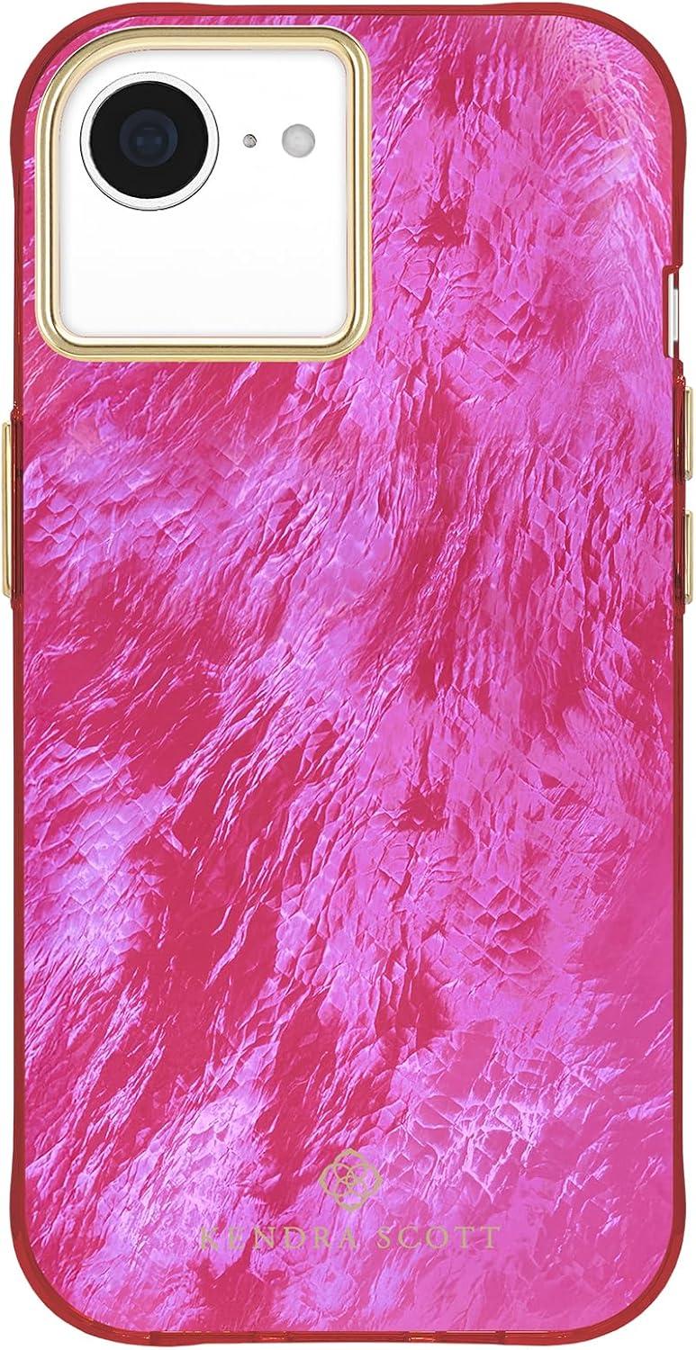 image:imageKendra Scott iPhone 17e16e151413 Case Compatible with MagSafe Designer Phone Case Faux Blue PearlFaux Raspberry Pearl