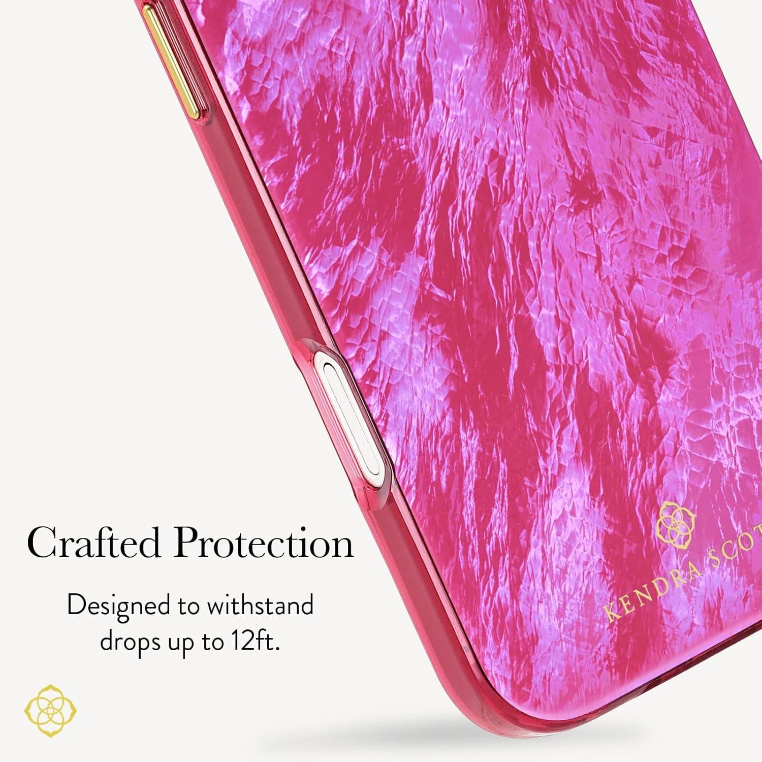 image:imageKendra Scott iPhone 17e16e151413 Case Compatible with MagSafe Designer Phone Case Faux Blue PearlFaux Raspberry Pearl