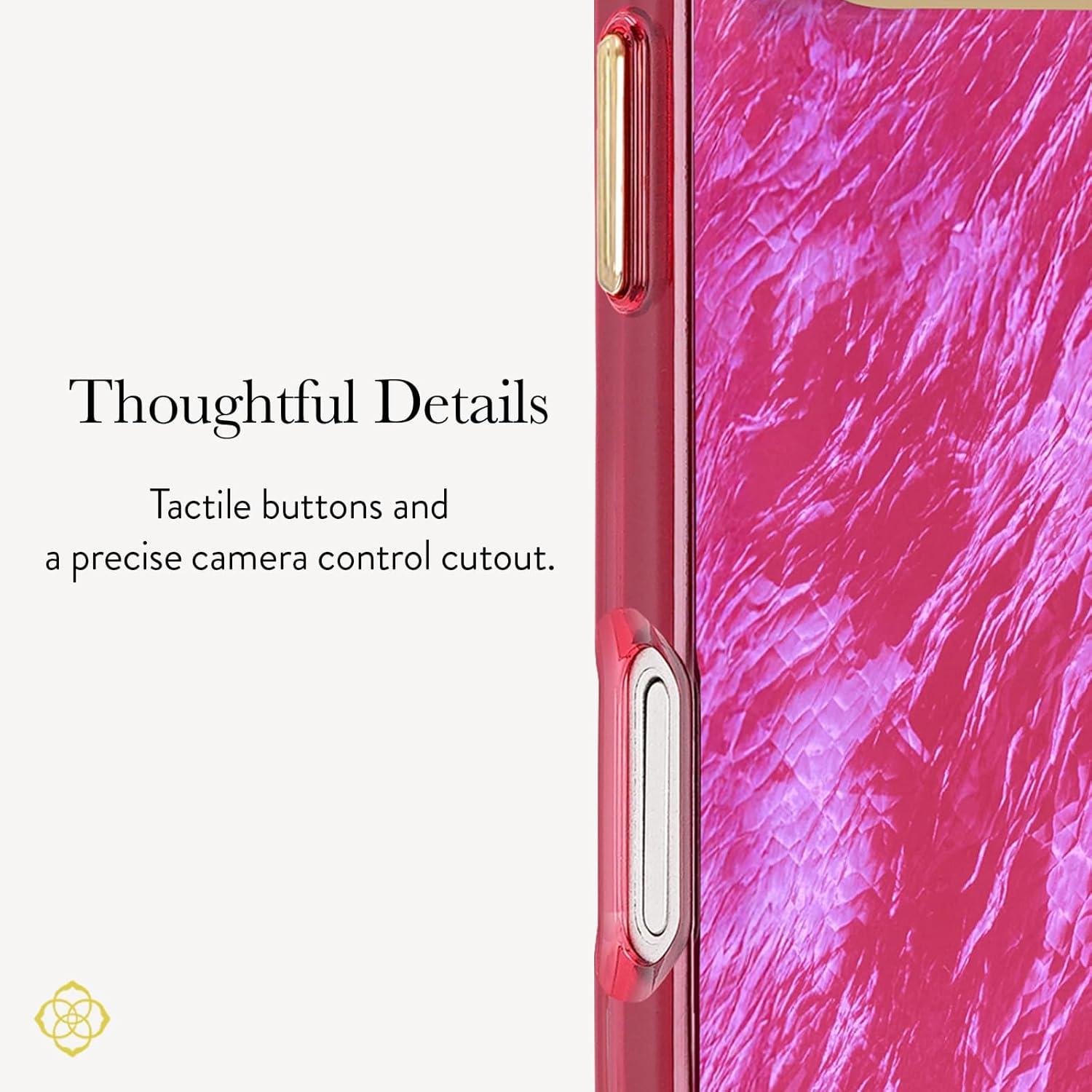 image:imageKendra Scott iPhone 17e16e151413 Case Compatible with MagSafe Designer Phone Case Faux Blue PearlFaux Raspberry Pearl