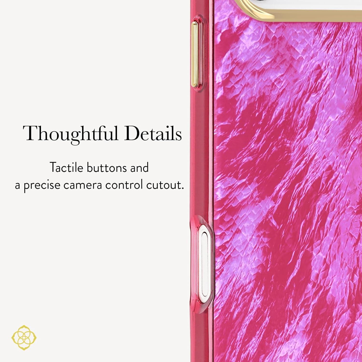 image:imageKendra Scott iPhone 17e16e151413 Case Compatible with MagSafe Designer Phone Case Faux Blue PearlFaux Raspberry Pearl