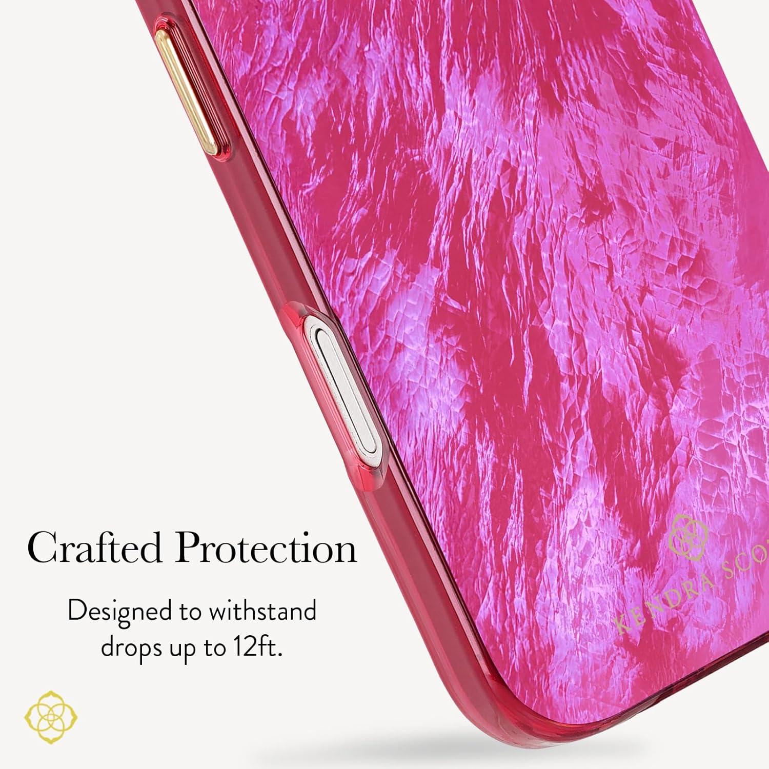image:imageKendra Scott iPhone 17e16e151413 Case Compatible with MagSafe Designer Phone Case Faux Blue PearlFaux Raspberry Pearl