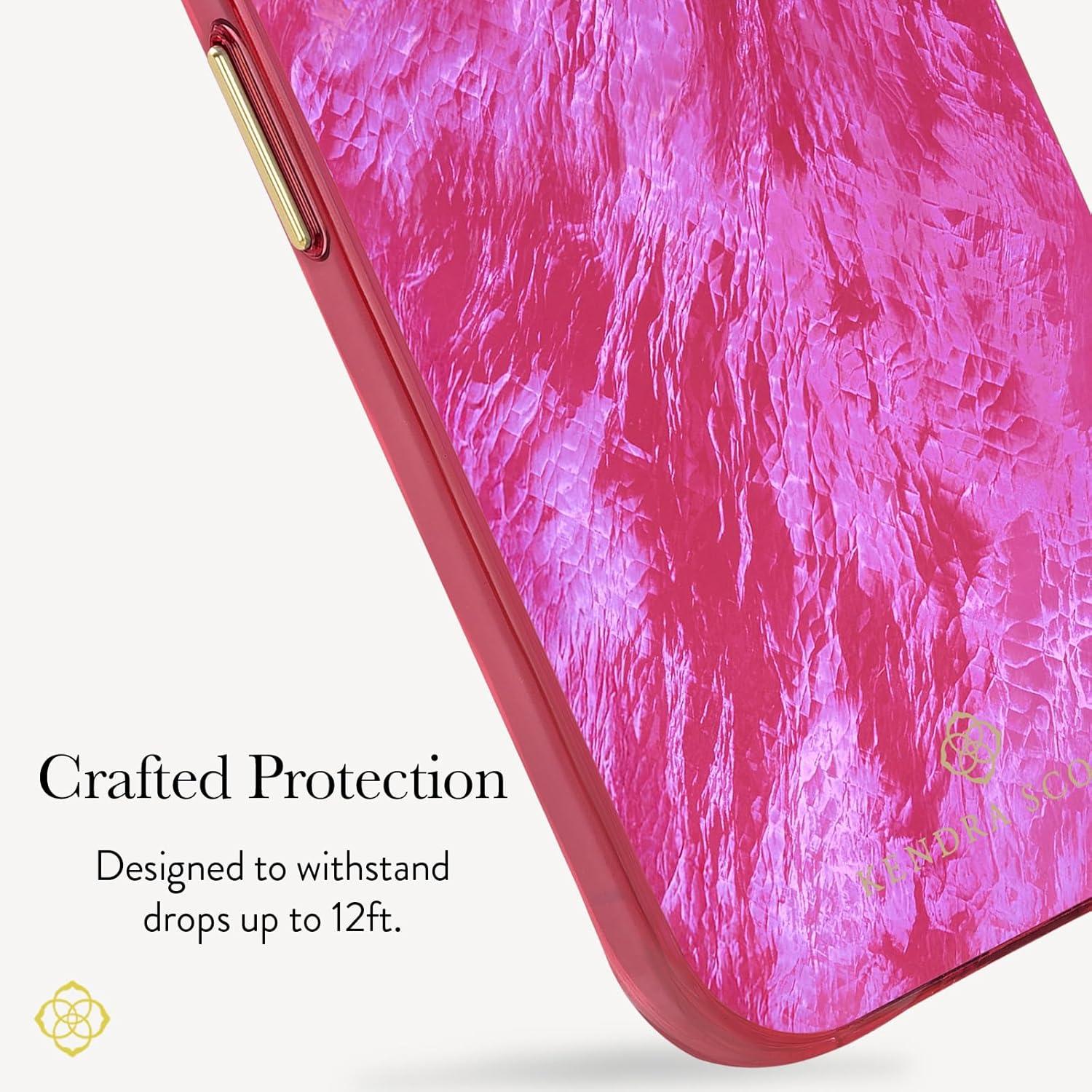 image:imageKendra Scott iPhone 17e16e151413 Case Compatible with MagSafe Designer Phone Case Faux Blue PearlFaux Raspberry Pearl