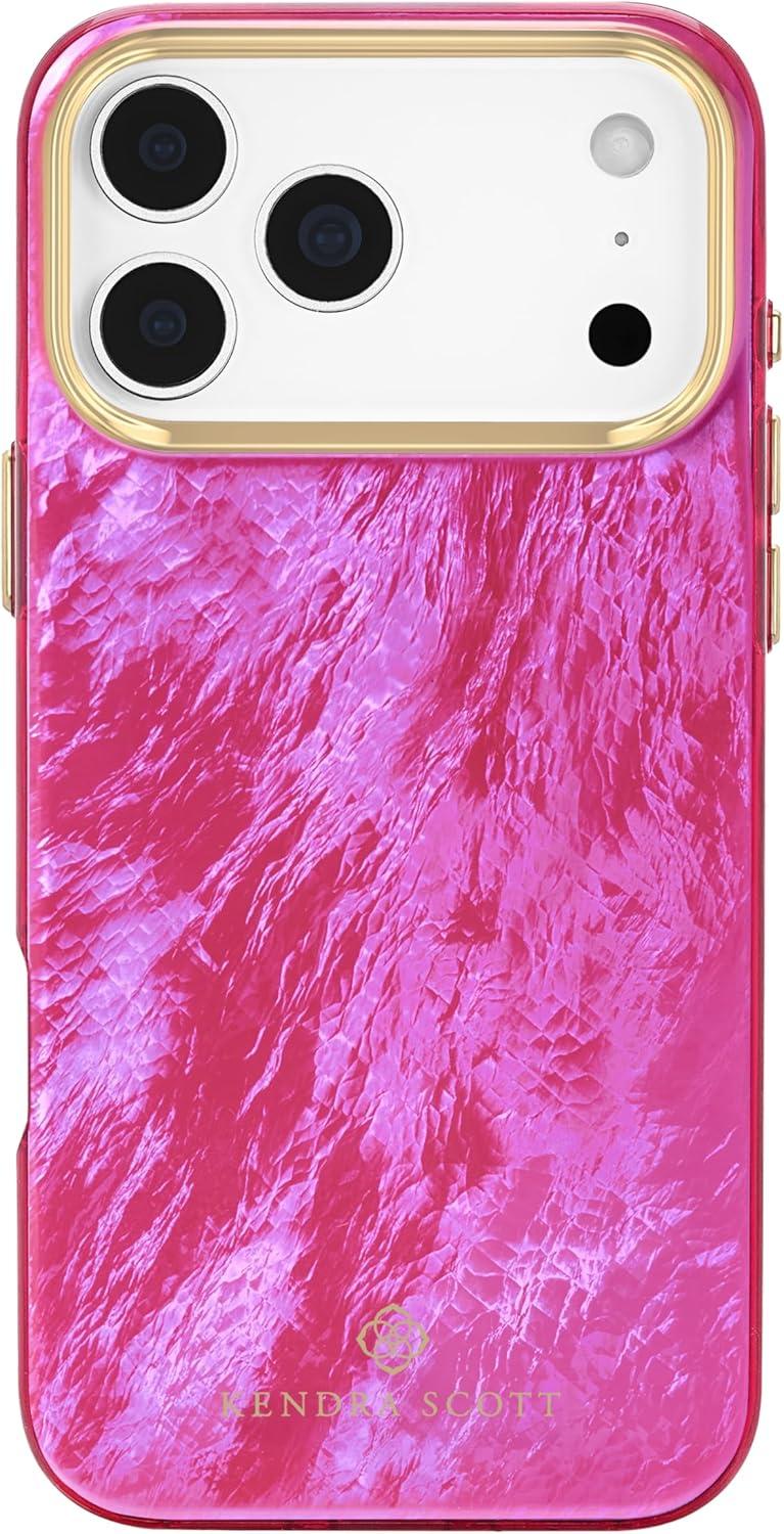 image:imageKendra Scott iPhone 17e16e151413 Case Compatible with MagSafe Designer Phone Case Faux Blue PearlFaux Raspberry Pearl