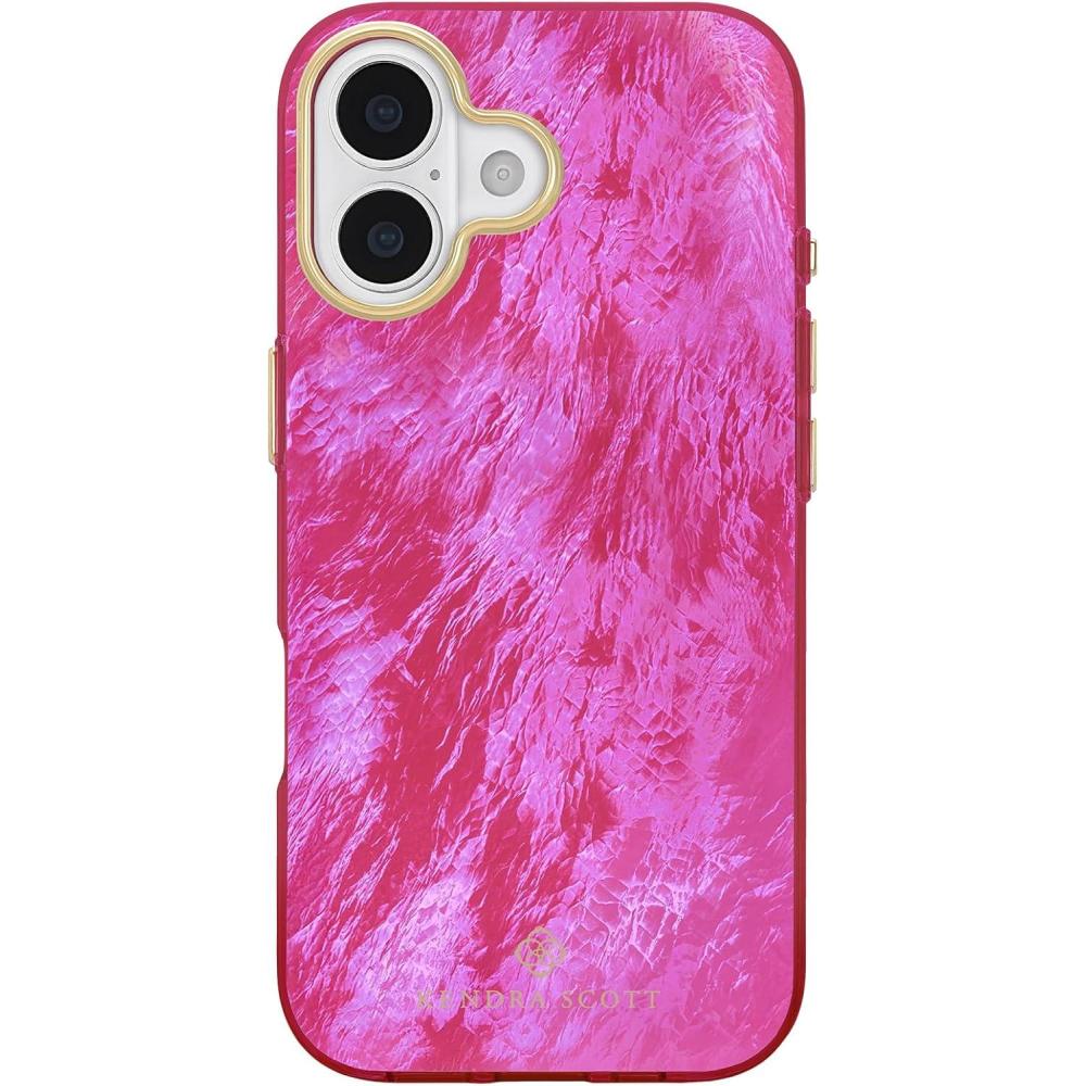 image:imageKendra Scott iPhone 17e16e151413 Case Compatible with MagSafe Designer Phone Case Faux Blue PearlFaux Raspberry Pearl