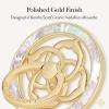 Kendra Scott Magnetic Phone Ring Grip with Stand – Removable and Collapsible – Gold Medallion(Mother of Pearl Medallion)