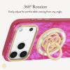 Kendra Scott Magnetic Phone Ring Grip with Stand – Removable and Collapsible – Gold Medallion(Mother of Pearl Medallion)