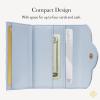 Kendra Scott Trifold MagSafe Wallet/Card Holder – Compatible with MagSafe Phones and Cases(Blue Filigree)