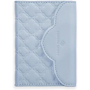 Kendra Scott Trifold MagSafe Wallet/Card Holder – Compatible with MagSafe Phones and Cases(Blue Filigree)