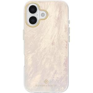 Kendra Scott iPhone 17e/16e/15/14/13 Case – Compatible with MagSafe – Designer Phone Case – Faux Blue Pearl(Faux Cream Pearl)