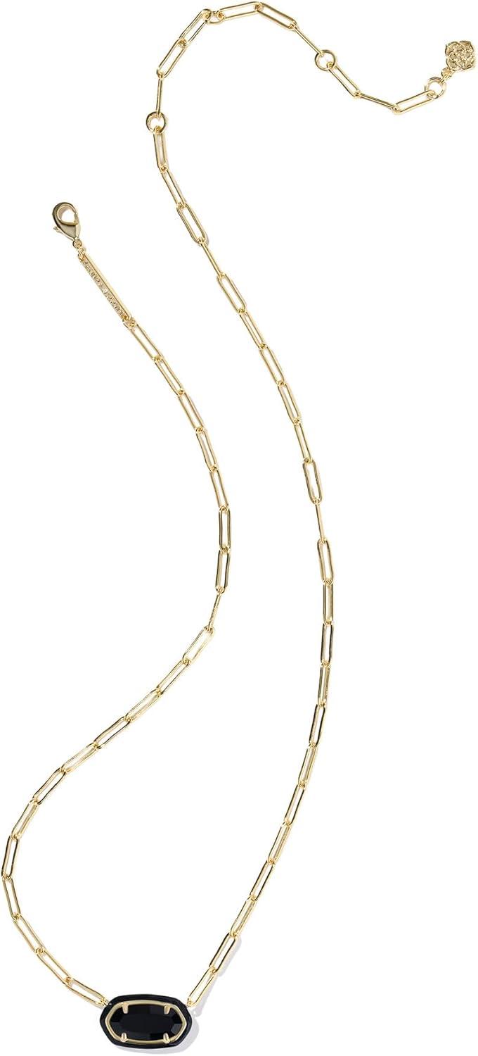 image:imageKendra Scott Elisa Enamel Frame Paperclip Necklace Fashion Jewelry for WomenBLACK AGATE