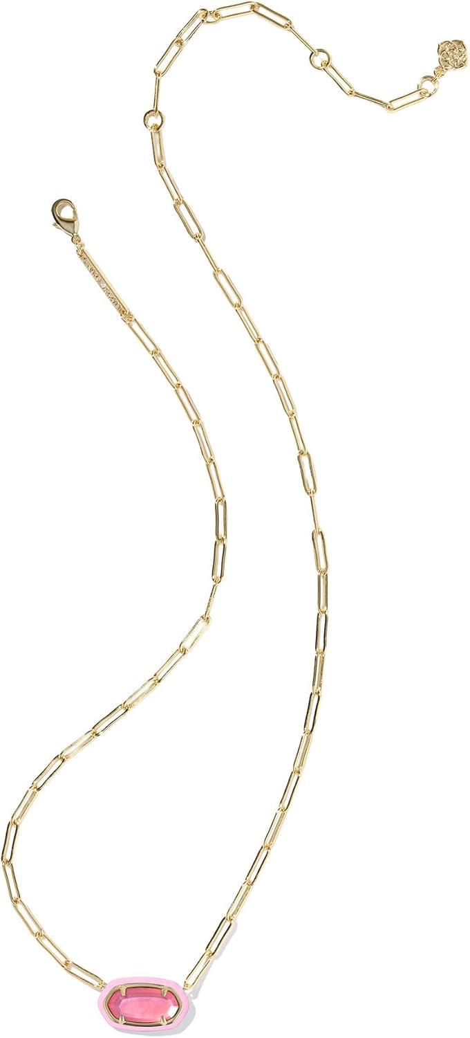 image:imageKendra Scott Elisa Enamel Frame Paperclip Necklace Fashion Jewelry for WomenBRIGHT PINK ILLUSION