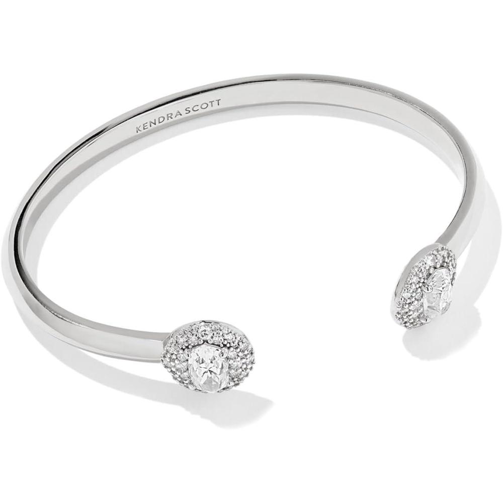 image:imageKendra Scott Bella Cuff Bracelet Fashion Jewelry for WomenRHODIUM WHITE CZ