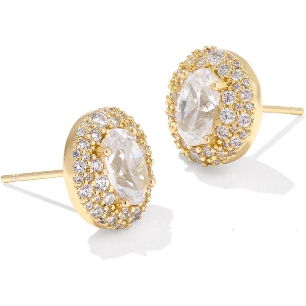 image:imageKendra Scott Bella Stud Earrings Fashion Jewelry for WomenGOLD WHITE CZ