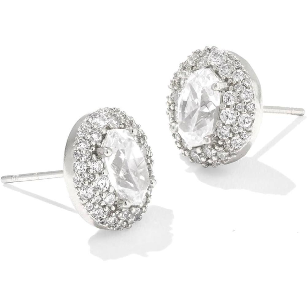 image:imageKendra Scott Bella Stud Earrings Fashion Jewelry for WomenRHODIUM WHITE CZ
