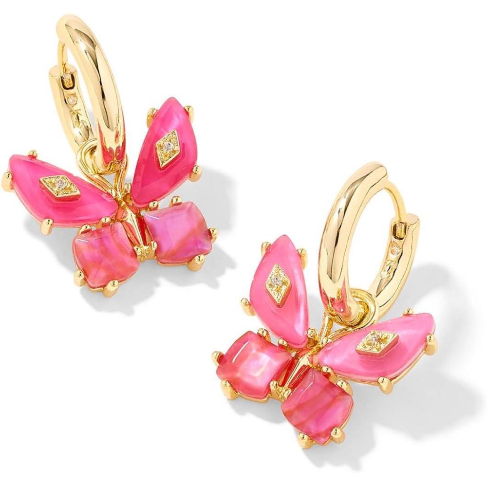 image:imageKendra Scott Bianca Butterfly Huggie Earrings Fashion Jewelry for WomenPINK MIX