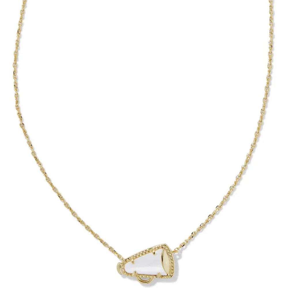 image:imageKendra Scott Cheer Short Pendant Necklace Fashion Jewelry for WomenGOLD WHITE MOTHER OF PEARL
