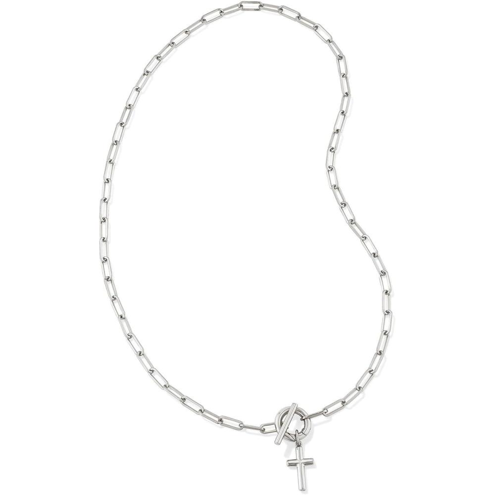 image:imageKendra Scott Cross Link and Chain Necklace Fashion Jewelry for WomenRHODIUM METAL