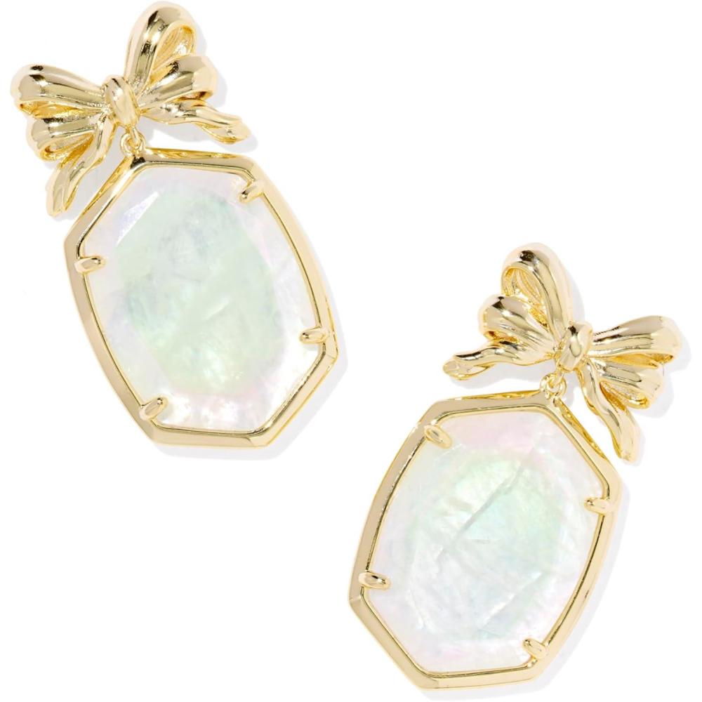 image:imageKendra Scott Daphne Bow Drop Earrings Fashion Jewelry for WomenGOLD IRIDESCENT CRYSTAL IVORY ILLUSION