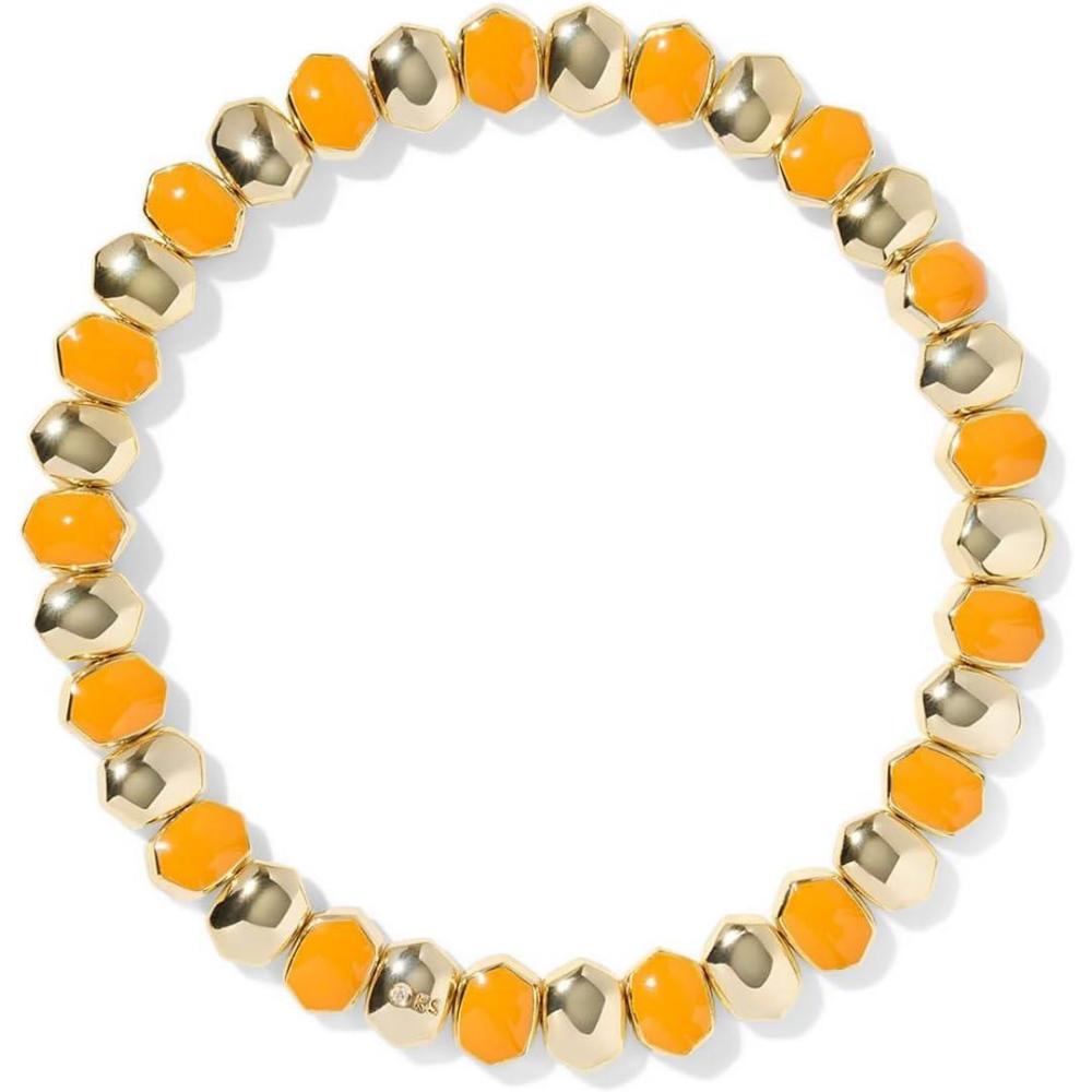image:imageKendra Scott Daphne Enamel Stretch Bracelet Fashion Jewelry for WomenGold Bright Orange Ename