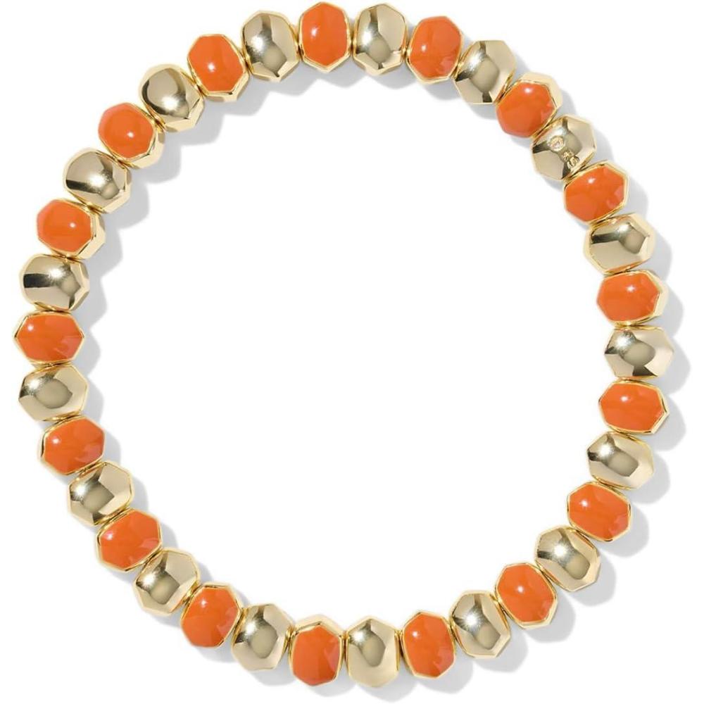image:imageKendra Scott Daphne Enamel Stretch Bracelet Fashion Jewelry for WomenGold Dark Orange Enamel