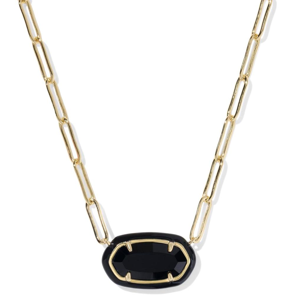 image:imageKendra Scott Elisa Enamel Frame Paperclip Necklace Fashion Jewelry for WomenBLACK AGATE