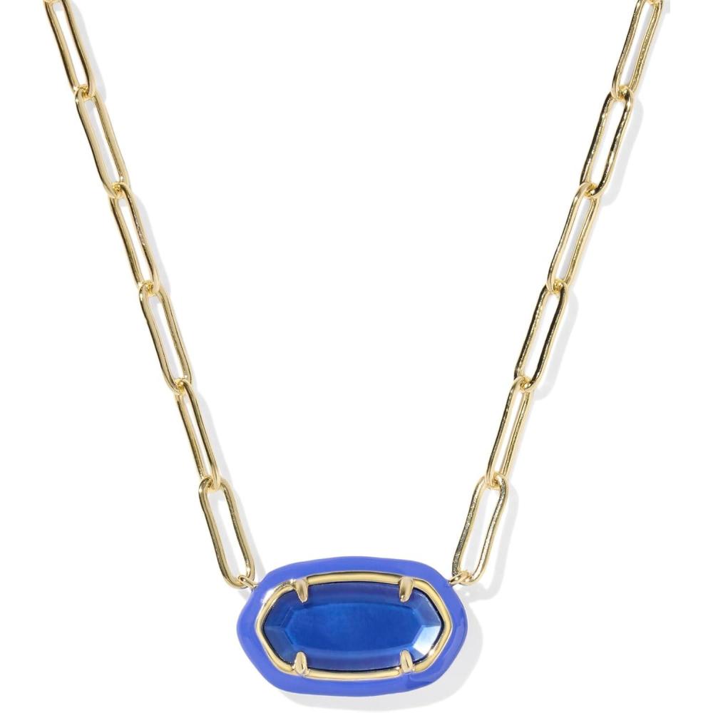 image:imageKendra Scott Elisa Enamel Frame Paperclip Necklace Fashion Jewelry for WomenCOBALT ILLUSION