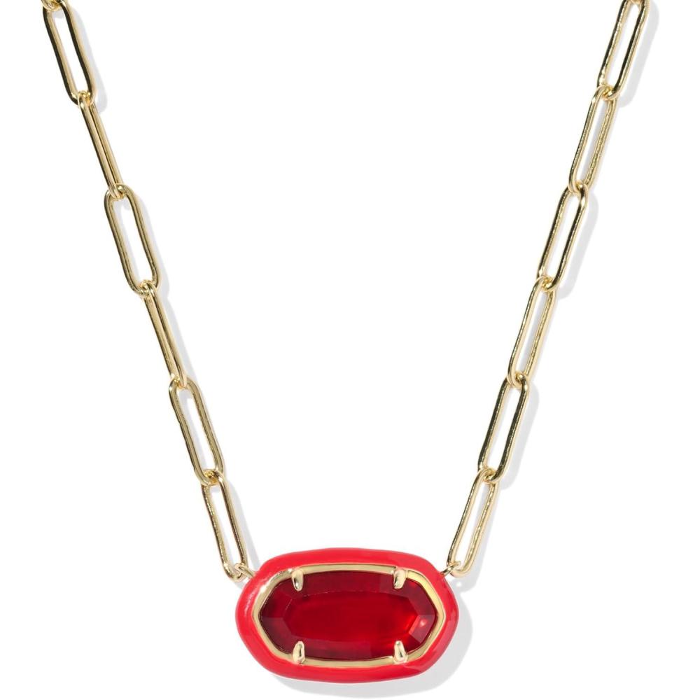 image:imageKendra Scott Elisa Enamel Frame Paperclip Necklace Fashion Jewelry for WomenRED ILLUSION