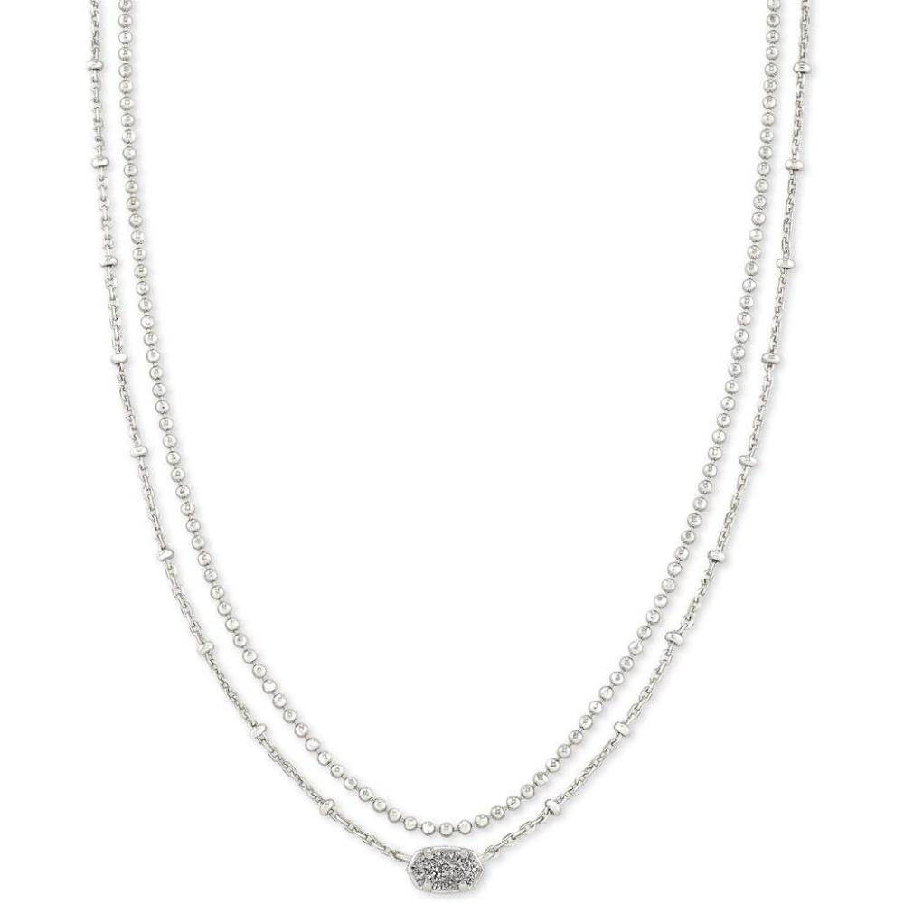 image:imageKendra Scott Emilie Multi Strand Necklace Fashion Jewelry for WomenRHODIUM PLATINUM DRUSY
