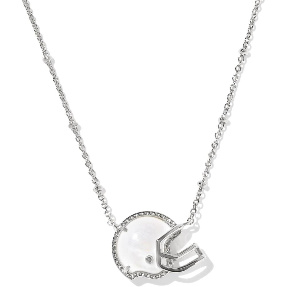 image:imageKendra Scott Football Helmet Short Pendant Necklace Fashion Jewelry for WomenRHODIUMPLATED