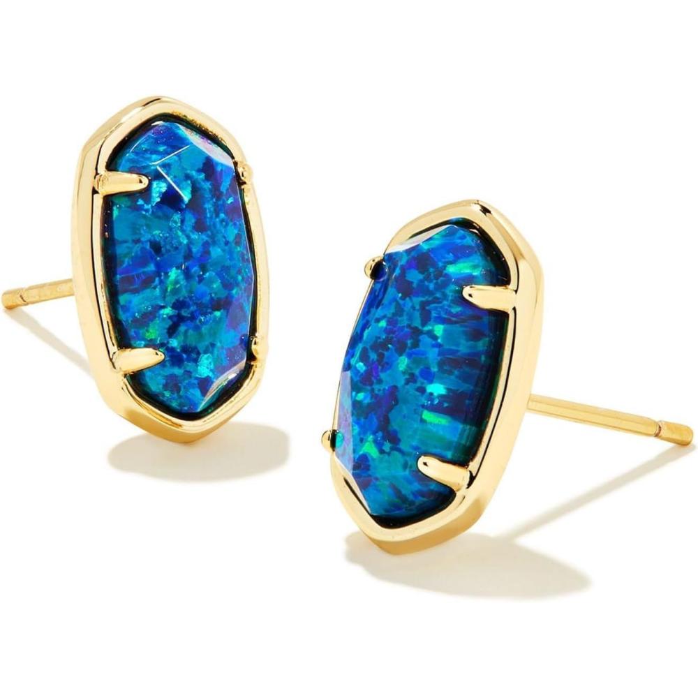 image:imageKendra Scott Grayson Stone Stud EarringsGold Cobalt Blue Kyocera Opal