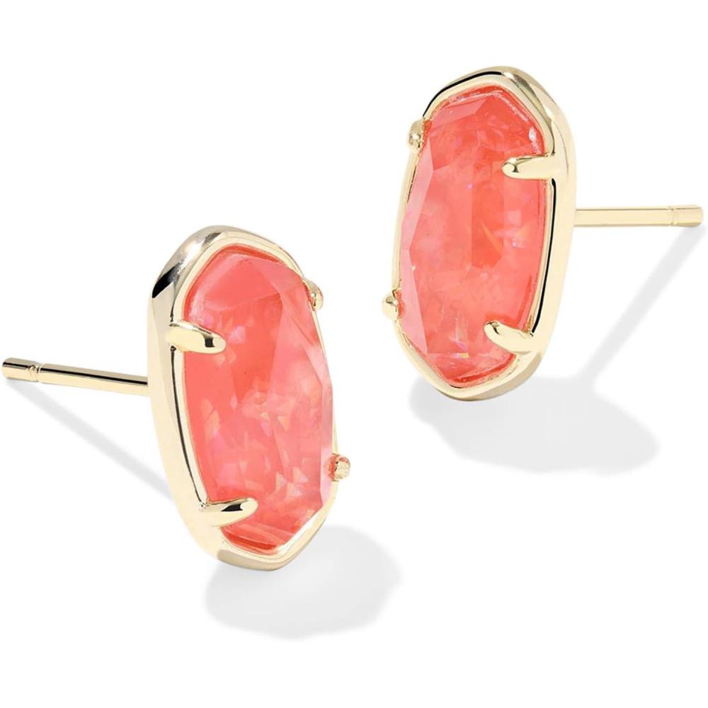 image:imageKendra Scott Grayson Stone Stud EarringsGold Papaya Iridescent Mother Of Pearl