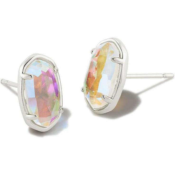 image:imageKendra Scott Grayson Stone Stud EarringsRHODIUM DICHROIC GLASS